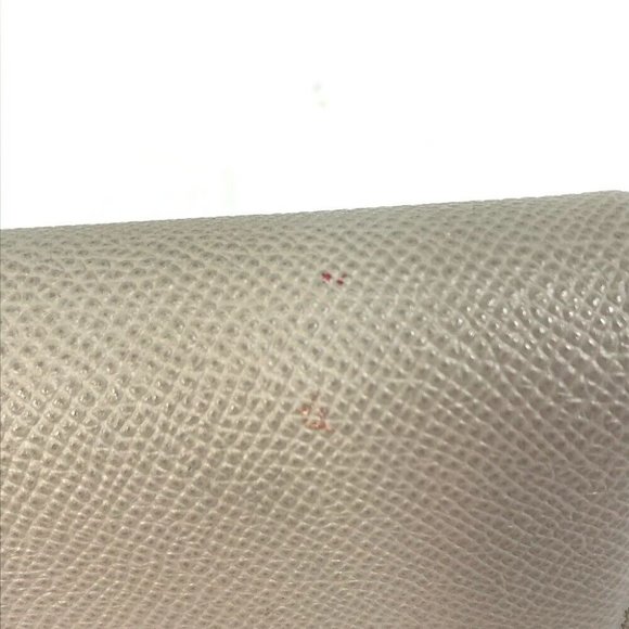 BVLGARI Bulgari Bulgari Logo clip Two fold Folded wallet Leather Gray x Yellow - Picture 15 of 16